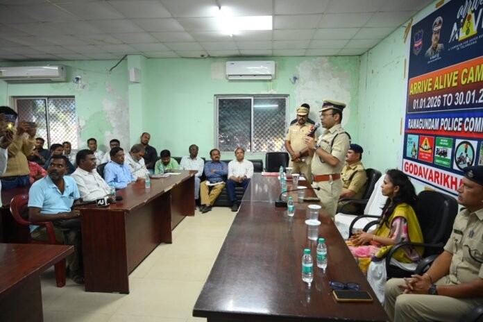 Traffic rules Government employees should play a leading role..! Ramagundam. CP..