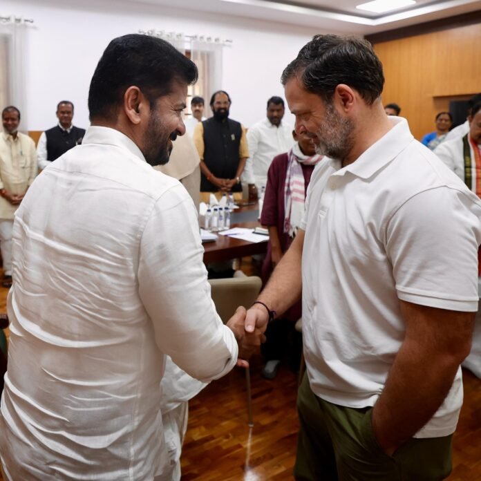 CM Revanth meets Rahul Gandhi, Kharge