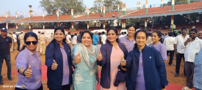 Puttaparthi MLA Palle Sindhura Reddy excelled in 26 sports at the AP State Legislative Sports Meet 20.