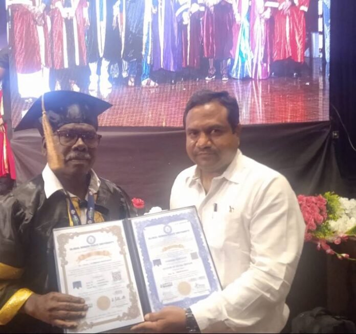 Honorary doctorate for former MLA Gummadi