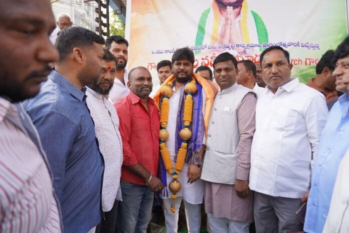 MLA V. Naveen Yadav laid the foundation stone for development works worth Rs 1 crore 38 lakhs in Jubilee Hills