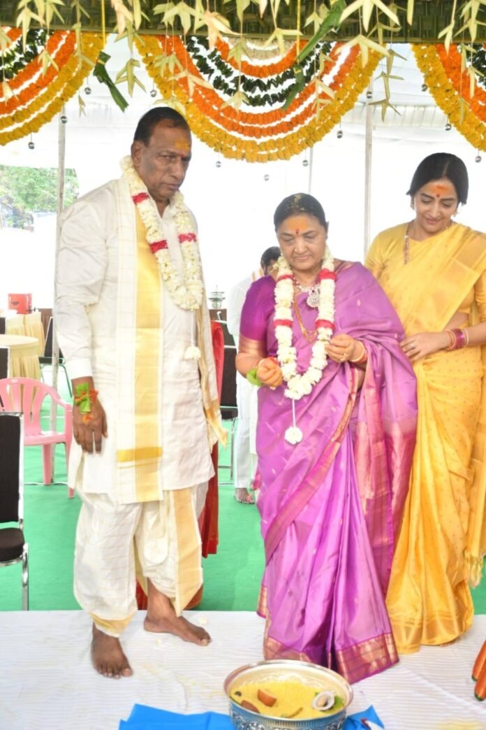Mallareddy... and his daughter-in-law—going strong... full of energy...