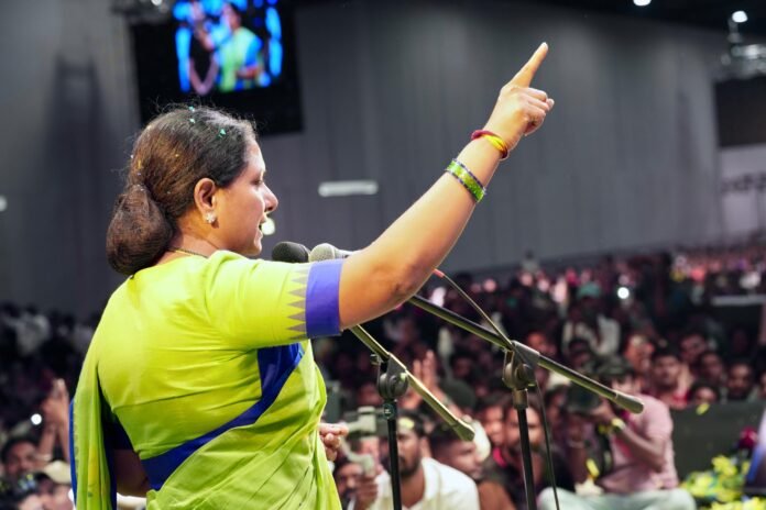 Kavitha's announcement of the new party, 'TRS', creates a sensation in Telangana politics.