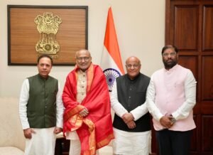 BRS MPs Felicitate Vice President in New Delhi – Meet with Deputy Chairman Harivansh