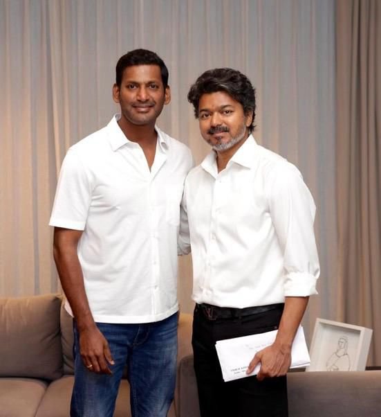 Vishal met Tamil Nadu Chief Minister Joseph Vijay as a courtesy call. Vishal met Tamil Nadu Chief Minister Joseph Vijay as a courtesy call.