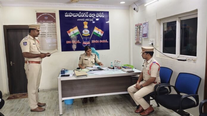 District SP D. Janaki inspected the Balanagar police station, District SP D. Janaki inspected the Balanagar police station,