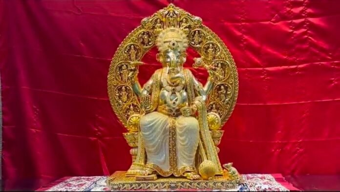 A marvel in Begum Bazar... a 48-kg ‘Golden Ganesha’ A marvel in Begum Bazar... a 48-kg ‘Golden Ganesha’