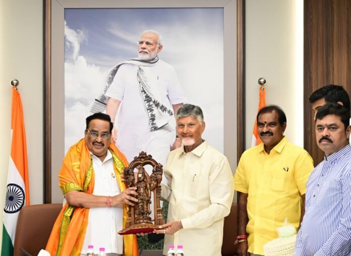 CM Chandrababu meets Union Jal Shakti Minister.