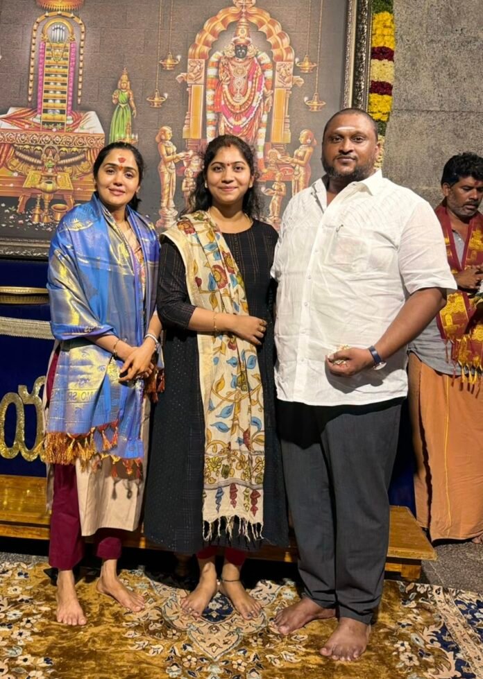 Actress Ananya in the service of the Lord