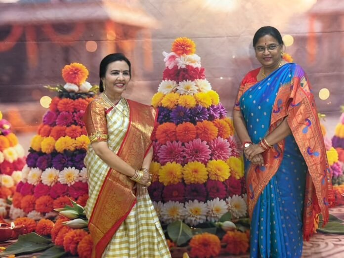 Kodad MLA Padmavathi Reddy participated in Bathukamma celebrations in San Ramon, USA. Kodad MLA Padmavathi Reddy participated in Bathukamma celebrations in San Ramon, USA.